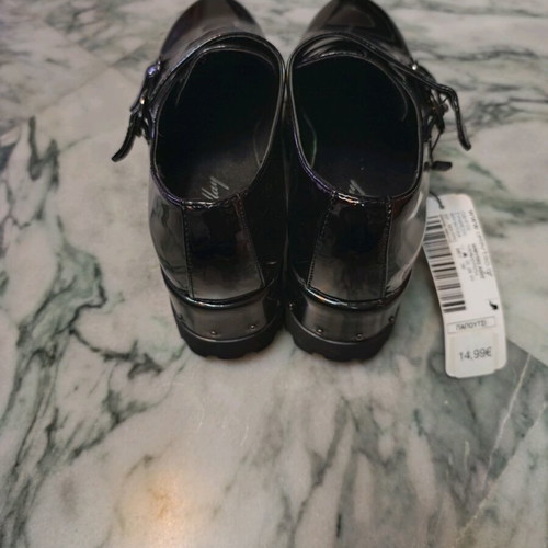 Celestino black patent shoes new with buckle size 36