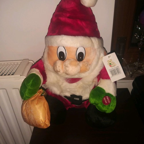 Santa Claus singing carols, new, pack of two sizes