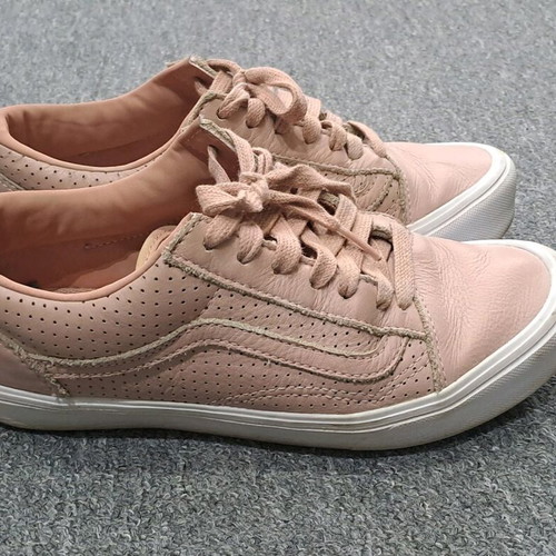 Vans women's leather shoes used pink size 37