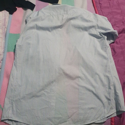 Dur slim fit shirt XL like new, blue and white