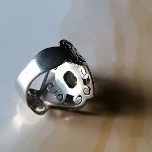Silver 925 ring vintage style with citrine stone new no 57 (US 8)
