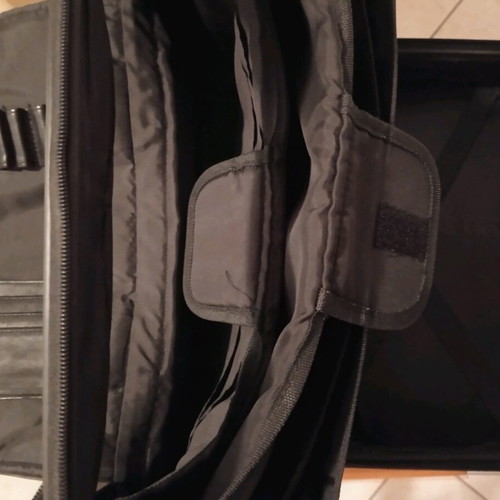 Lavor leather travel bag used, black