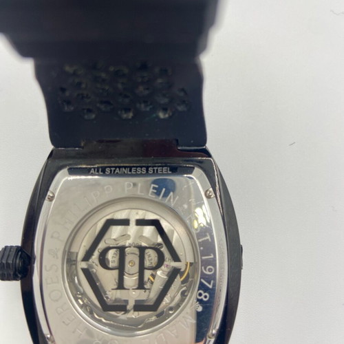 Philipp Plein Skeleton Automatic ρολόι σαν καινούργιο με πολύχρωμους κρυστάλλους