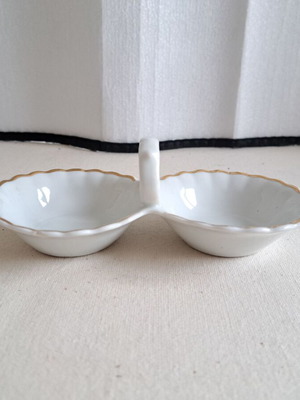 Porcelain salt cellar used