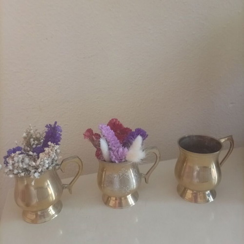 Vintage brass cups like new