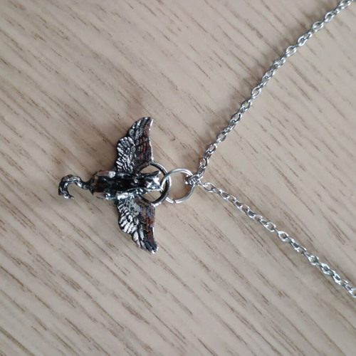 Cat Angel Pendant Necklace new, 18-inch chain