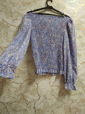 Women's long sleeve top with animal print
