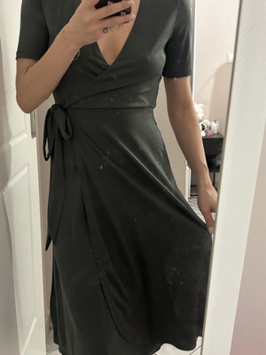 H&M midi dress, green, XS