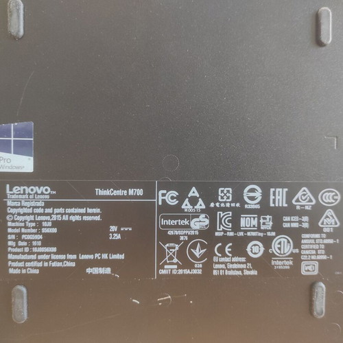 Lenovo ThinkCentre M700 Tiny Pentium G4400T 8GB DDR4 256GB M.2 SSD like new