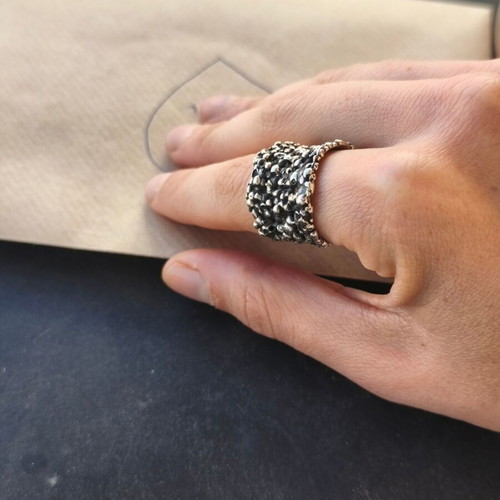 Handmade 925 silver solid ring like new