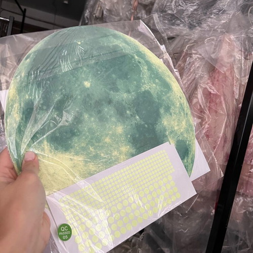 Moon wall sticker large that glows in the dark