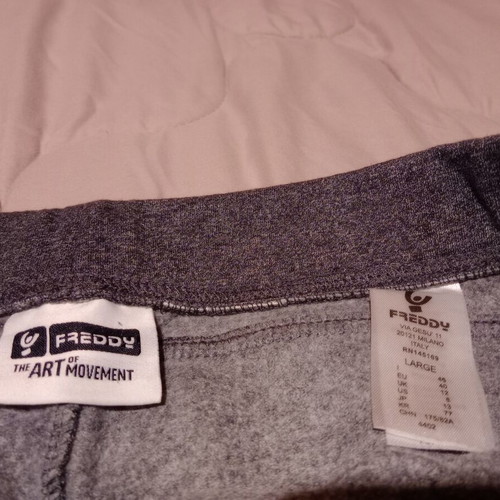Freddy sports pants like new, size large, black and gray
