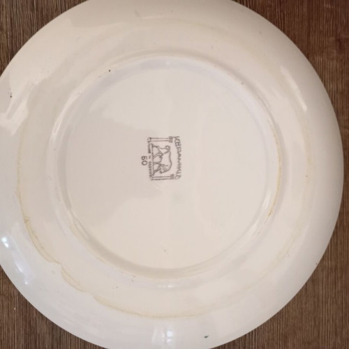 Vintage decorative porcelain plate Keramikos used