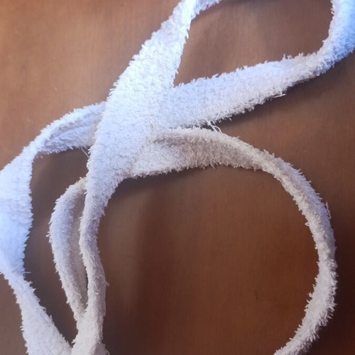 Bathrobe belt used, white, 168 cm