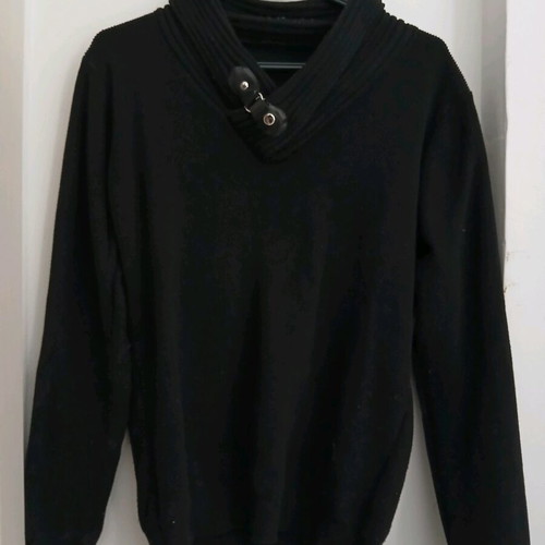 Men's knitted sweater used, size M, black