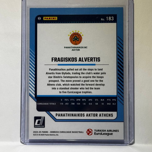 Panini Donruss Euroleague Fragiskos Alvertis Legend Card 2024-25 new