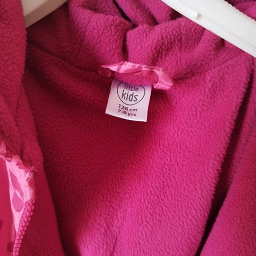 Little kids pink jacket like new, size 128 for 7-8 years