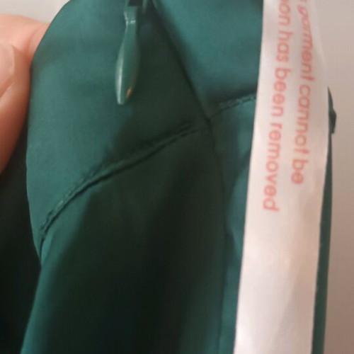Satin pants green medium like new
