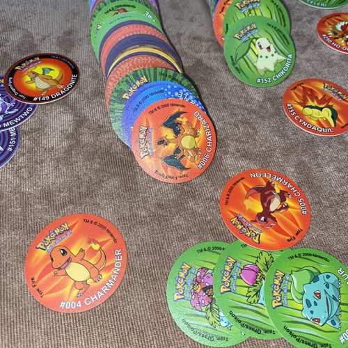 Pokemon Tazos complete collection used, 260 pieces Kanto and Johto