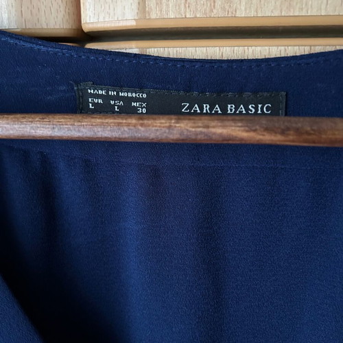 Zara mini dress blue like new with elastic waist