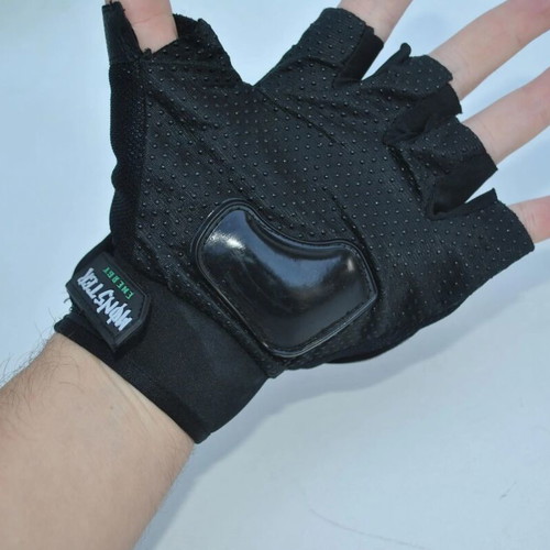 Half Racing gloves with carbon fiber knuckle protection XL
