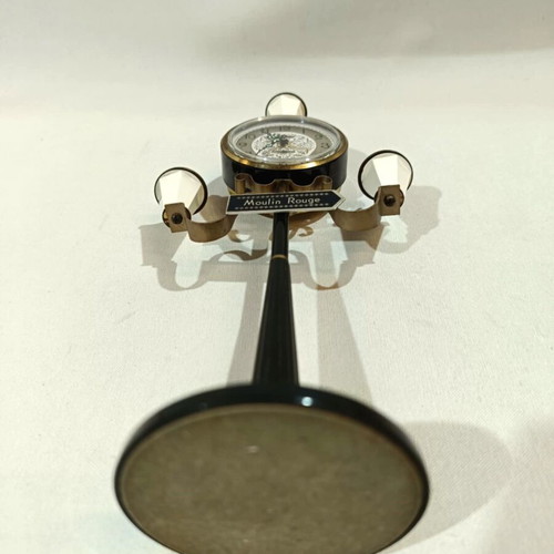 Bronze wind-up clock-alarm Rythm Japan used, 1960s design