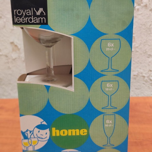 Royal Leerdam Home glass set 18 pieces unused in box