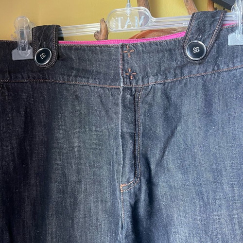 Kenzo black wide jeans like new with detachable straps
