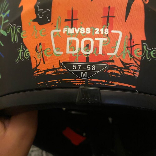 Helmet new, scratch-free