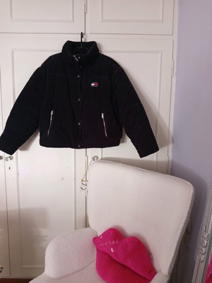 Tommy Jeans women's cord puffer jacket like new, black, XL