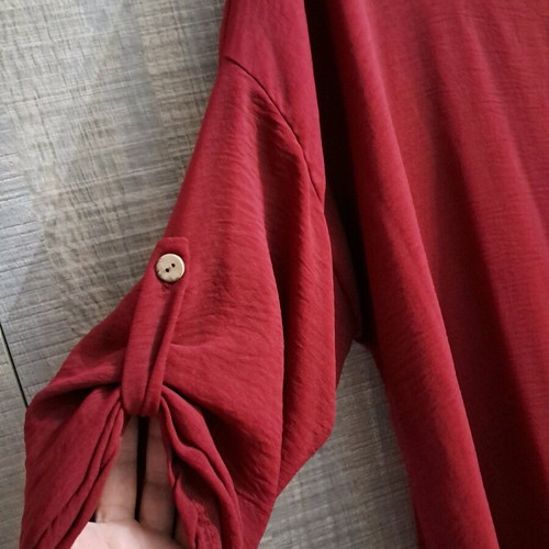 Long loose dress with 3/4 sleeve New Collection new, red, L-XL