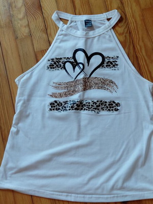 Shein white sleeveless elastic women's top, size S