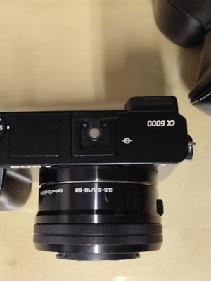 Sony a6000 camera like new with leather case and accessories
