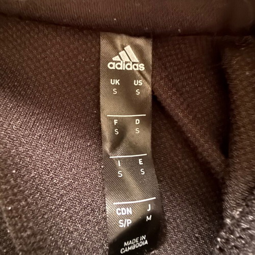 Adidas sweatshirt black scuba fabric size small new