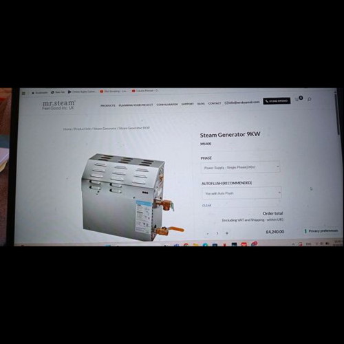 Mr Steam 9kW 3-Phase Hamam Bath Like New