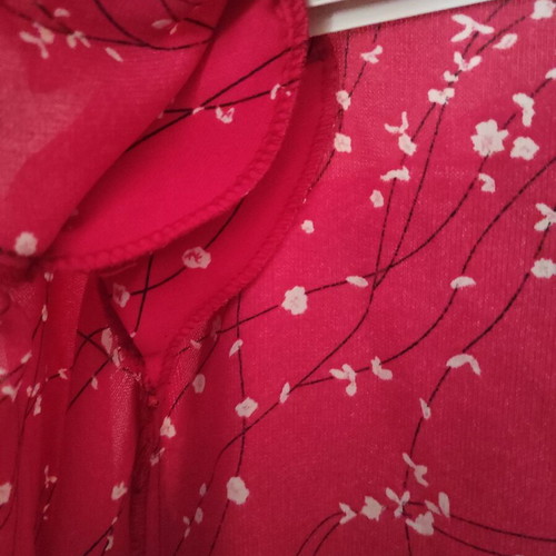 Vintage shirt with shoulder pads, like new, size L, red pink