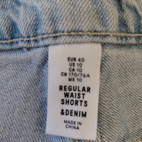 H&M denim shorts size L like new, blue