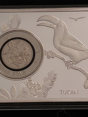 5 Euro Tropical Zone 2017 PP 2oz Silver Bar new