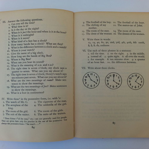 Essential English books used, pack of 4, 1947-1952