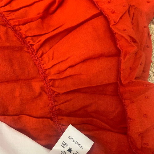 Karavan boho dress 100% cotton like new, medium size, red