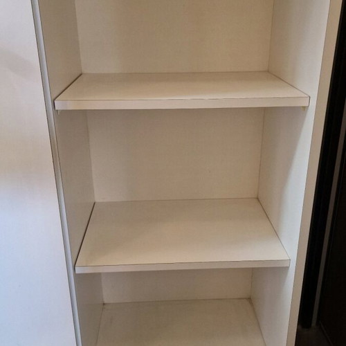 Cabinet with sliding doors and shelves, melamine
