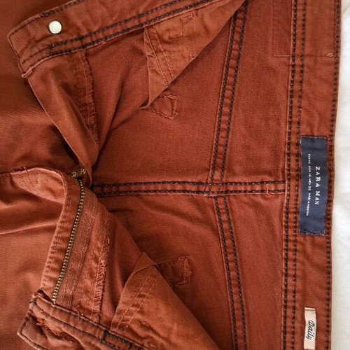 Zara men's pants like new, brick red, size L