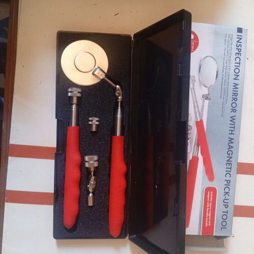 Powerfix Inspection Mirror with Magnetic Pick-Up Tool like new, set with case