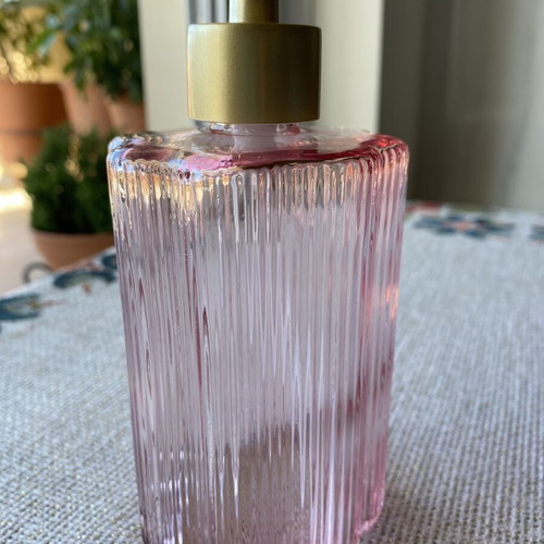 Glass Soap Dispenser 350 ml with Daisy Design like new