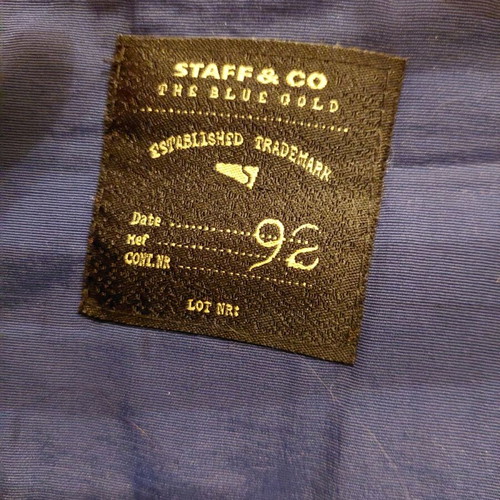 Staff men's jacket size 92/M blue like new with hood