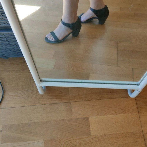 Camper leather black sandals used, size 36