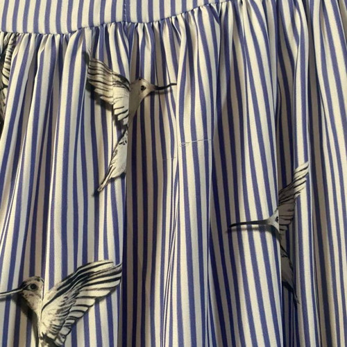 Lynne dress used with blue pattern and designs