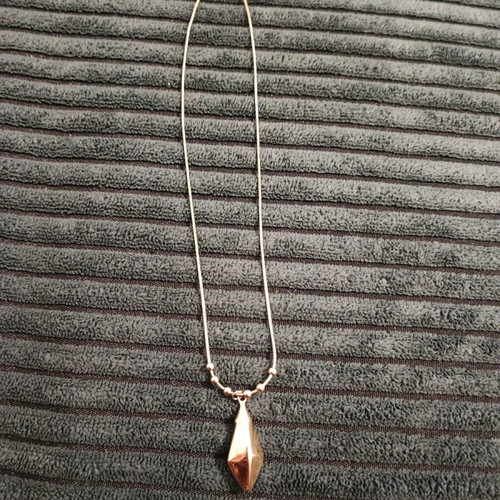 Stainless Steel Necklace new, turquoise and gold