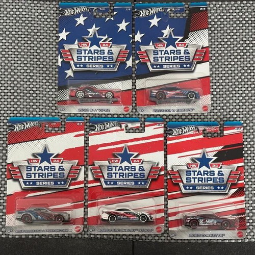 Hot Wheels Stars & Stripes Series 2024 set of 5 toy cars