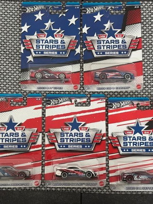 Hot Wheels Stars & Stripes Series 2024 set of 5 toy cars